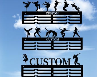 Personalized Female Dancing Name Sign,Custom Street Dancer Medal Holder, Rocker Medal Hanger, Medal Display Awards Sign Trophy Display Stand