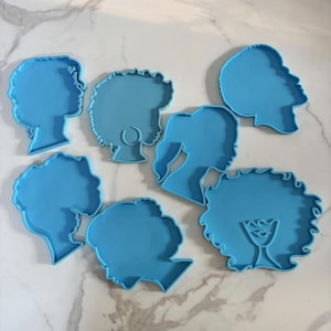 Afro resin coaster mold | Home decor mold | Baking mold