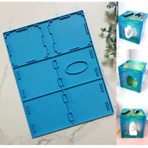 Stampo per scatola di fazzoletti / Stampo per scatola di tovaglioli di carta per articoli per la casa / Stampo in silicone per scatola di fazzoletti per auto