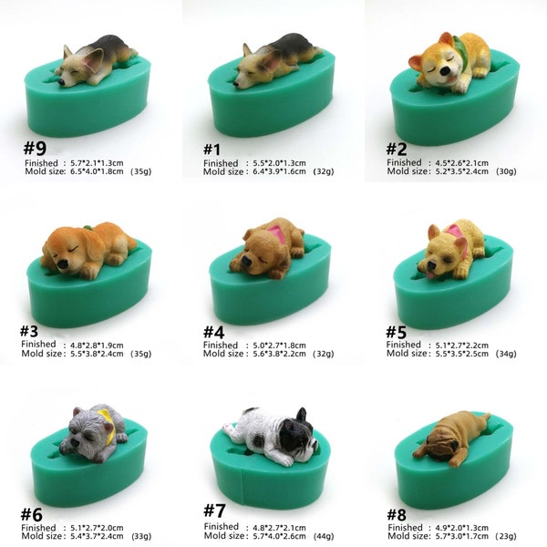 3D Dog silicone Mold | Cake Decor Mousse Mold | Mold for Candle Soap Chocolate Jelly Ice Cream Fondant Epoxy Resin