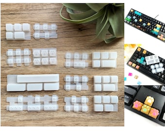 12pcs set | Mechanical keyboard cap silicone mold | Handmade keyboard mold | Keyboard cover mirror epoxy mold