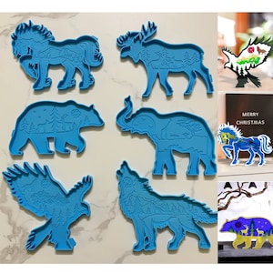 9.7&quot;Animal silicone mold | Wilderness wolf mold | Mold for home decor,resin,fondan,chocolate