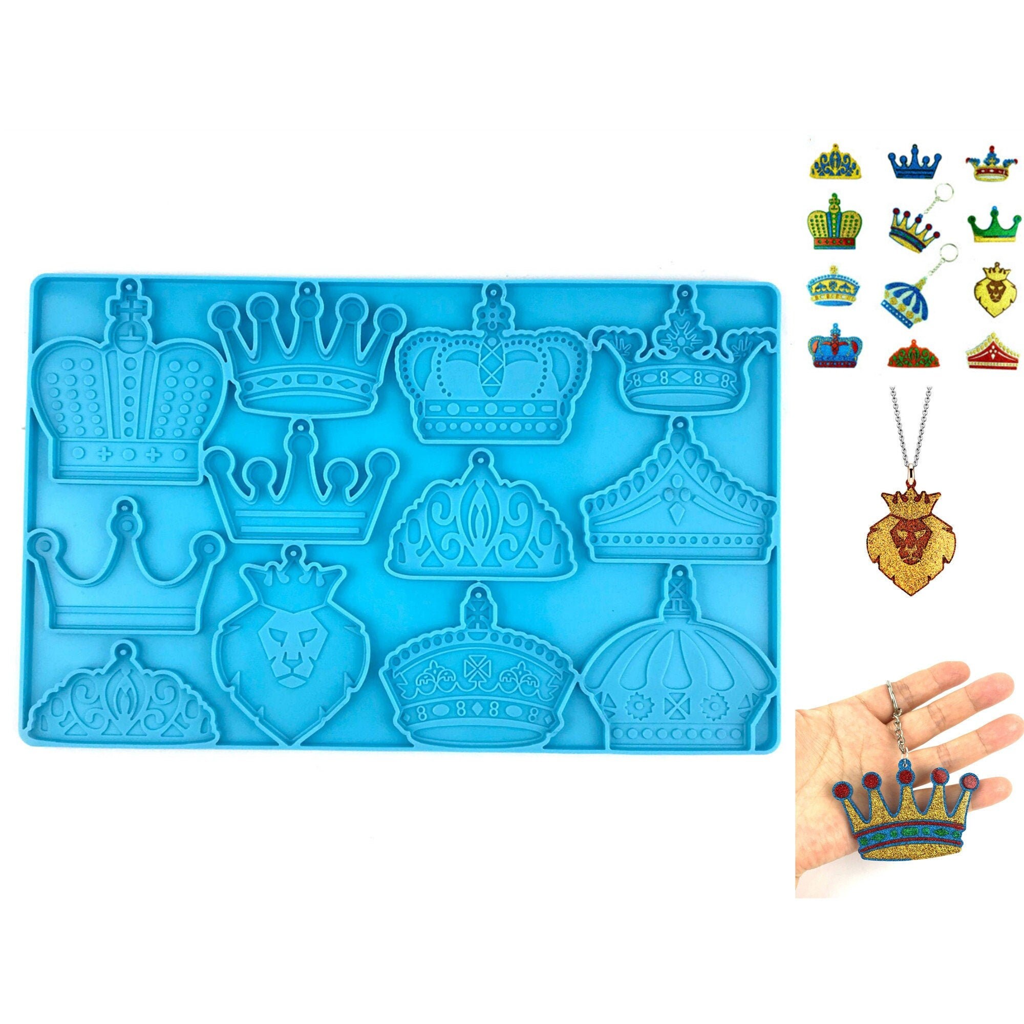 Crown mold | Tiara mold | Lion mold | Queen keychain mould | Jewelry pendant mold