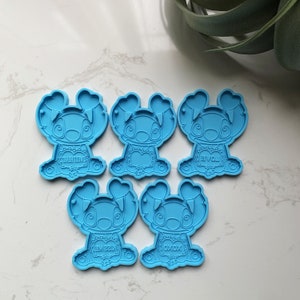 Stitch shiny keychain mold | Pendant mold | Lover gift mold