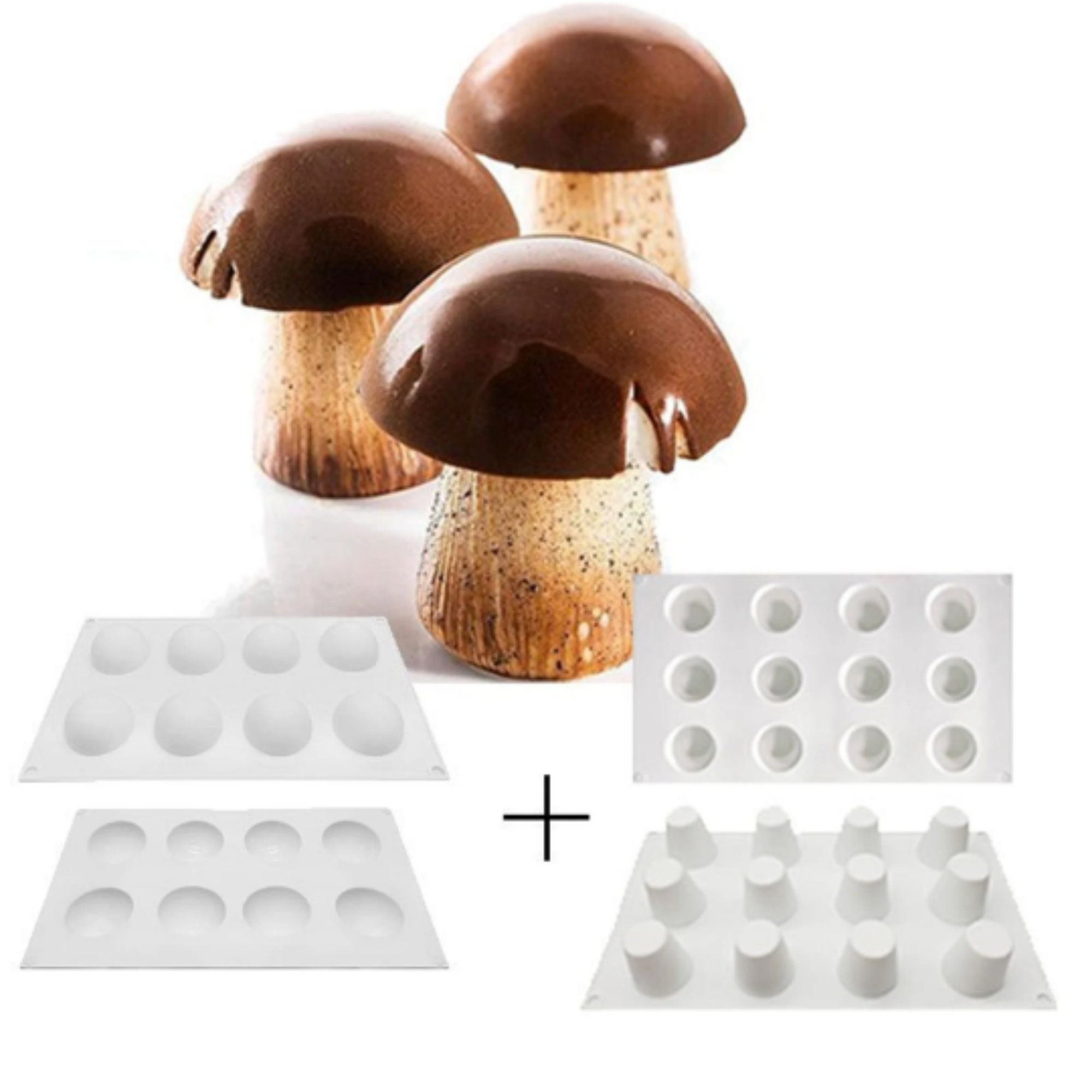 3D Mushrooms Clear Silicone Mold for Cake Decorating, Sugarcraft,  Chocolate, Fondant 
