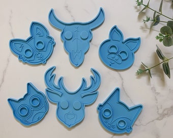 Self Defense Silicone Mold | Large Cow Deer Pig Owl Keychain Mold