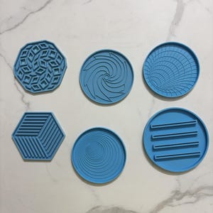 Pinwheel Coaster Mold Set | Garden Decor Mold | Stained Glass Resin Silicone Mold