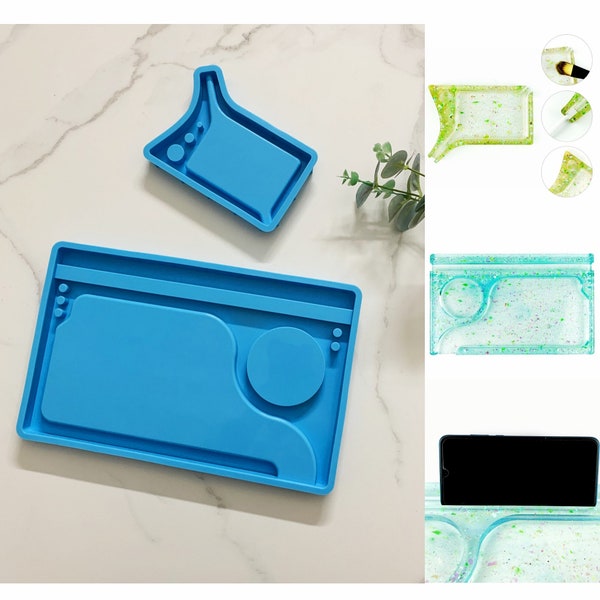 Roll Up Silicone rolling tray mold | Candle holder mold | Jewelry storage box resin mold