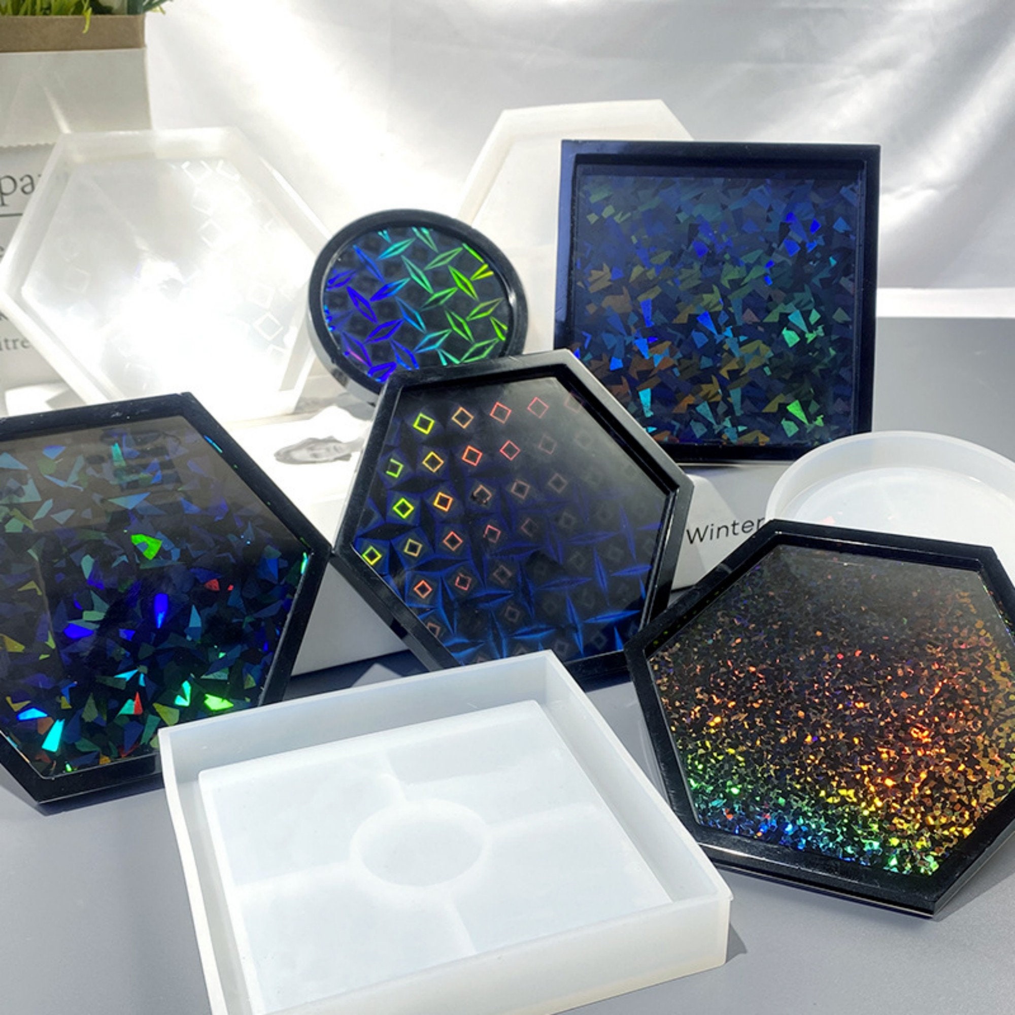 HOLOGRAPHIC Pinwheel Mold Insert for Resin/ Silicone 