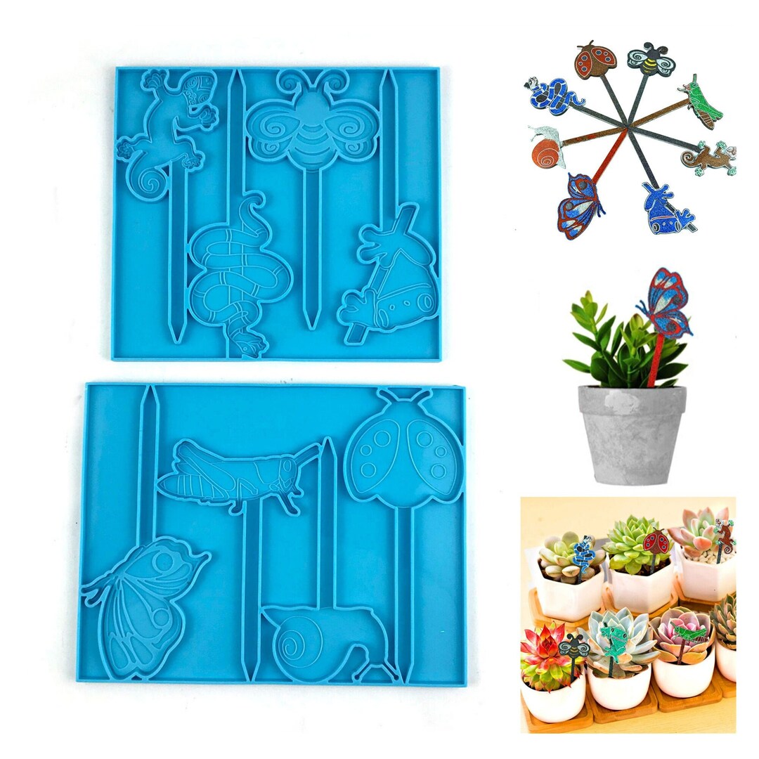 Nursery Plant Labels Resin Mold 2PCS Garden Tags Silicone Etsy