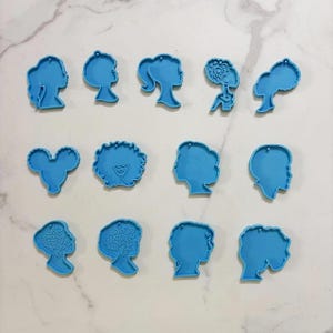 Afro resin keychain mold | Jewelry pendant mold | Boys Girls Keychain Mold