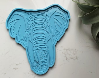 Large 8.3" Elephant Silicone Mold | Animal Tary Mold | Coaster mold