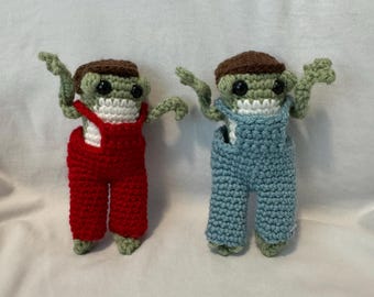 Ranas de peluche Crocket hechas a mano / Par de ranas /