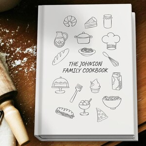 Personalized Family Recipe Book, Custom Cookbook, Name Cooking Journal, Family Recipes Book, Kitchen Recipe Journal, Valentine’s Day Gift