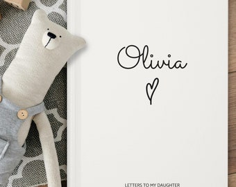 Letters to My Daughter Personalized Journal, Custom Dear Daughter Name Journal, New Mom Gift, Gift for Daughter, Memory Custom Notebook