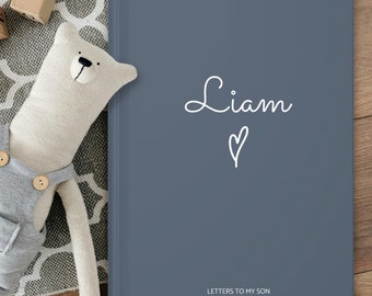 Letters to My Son Personalized Journal, Custom Dear Son Name Journal, New Mom Gift, Gift for Son, Memory Hardcover Custom Notebook