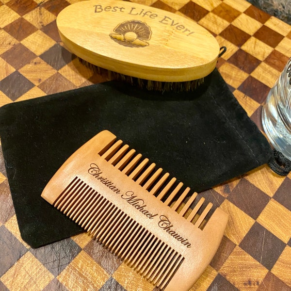 Custom JW engraved Beard Grooming Kit | JW Best Life Ever | JW Brother Gifts | Elder Servant Gifts | Scriptures | Beard brush | Beard Comb