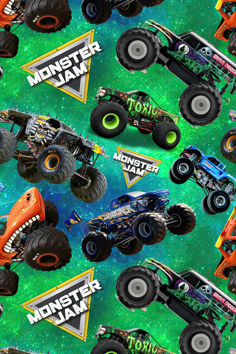 Monster Jam Wrapping Paper Cars Wrapping Paper Monster Jam Etsy