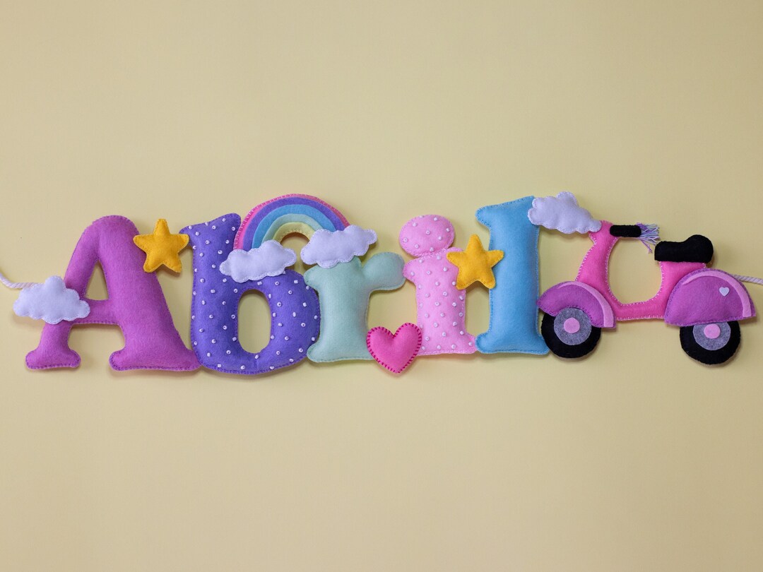 Personalized Garland / Felt Name Banner / Felt Name Garland / Etsy