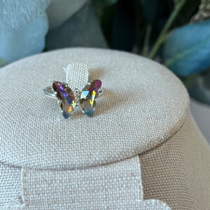 Butterfly zirconia ring/ Zirconia stone sterling silver ring/ Sparkly 925 sterling silver ring/ Gift for her/ Jewelry for her/ birthday gift