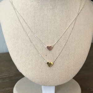 Mini heart necklace/ Heart pendant/ Sterling silver necklace/ 925 necklace/ Dainty necklace/ Gift for women/ Love necklace/ Friendship charm