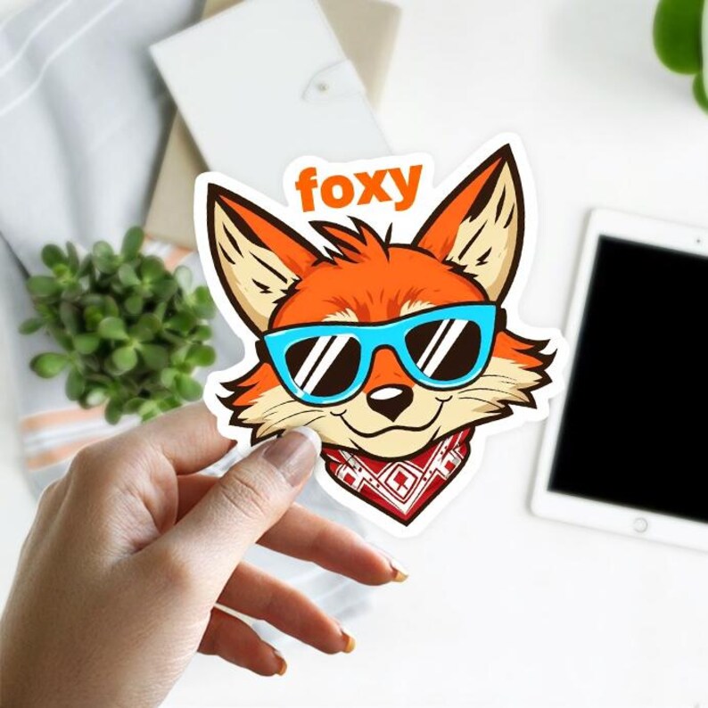 Stupidfox Sticker Vinyl Stickers, Funny Fox Sticker, Cute Foxy Sticker - Animal Lover ...