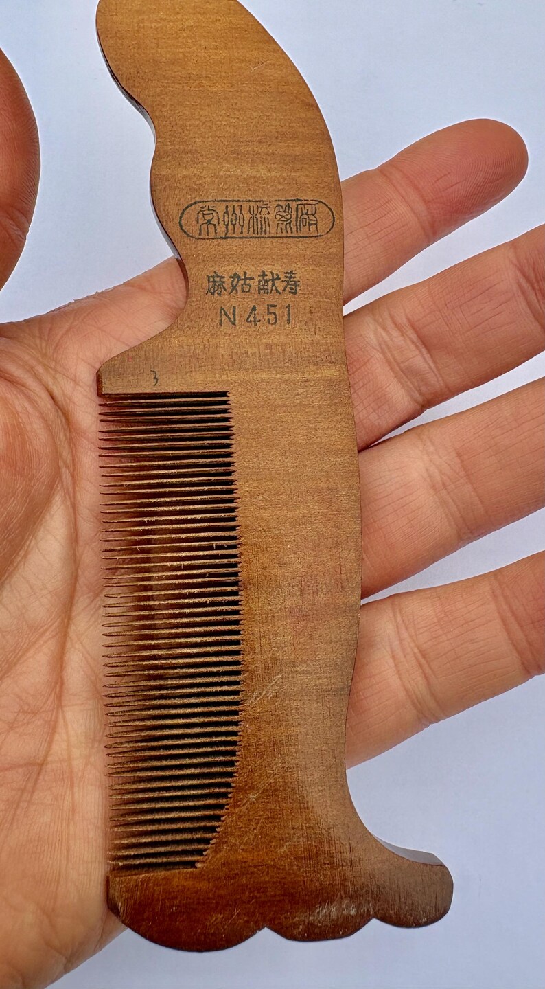Comb With Numbers Antique Japanese Meiji Period Hand-painted Hair Comb C.1890 – Figural ...