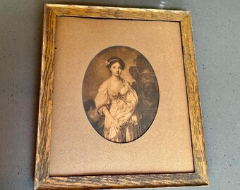 The Broken Pitcher, Antique Print of original Jean-Baptiste Greuze Painting  Early 1900s Photography Reproduction Classical French Art