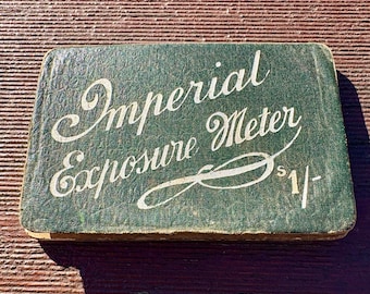 1901 imperiale belichtingsmeter Edwardiaanse fotografische rekenmachine Imperial Dry Plate Co London antiek cameraaccessoire