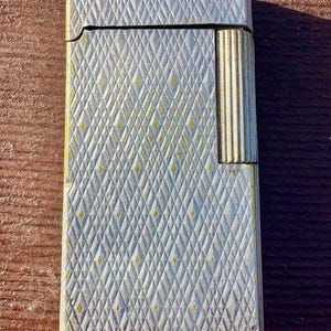 Vintage Dunhill Rollagas 7.0 Silver-Plated Lighter – Made in England, 1950s–1970s, BP 867 Serial, Butane Gas, Roller Ignition, Collectible