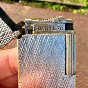 Vintage Dunhill Rollagas 7.0 Silver-Plated Lighter – Made in England, 1950s–1970s, BP 867 Serial, Butane Gas, Roller Ignition, Collectible