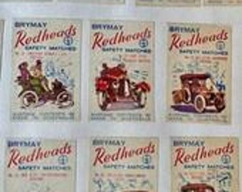 Colección de portadas de cerillas vintage de Redhead / Efímeras australianas / Arte de etiquetas de las décadas de 1950 a 1980 / Conjuntos completos de scrapbooking con más de 1000 portadas catalogadas
