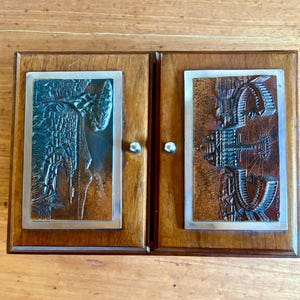Scatola per sigari/sigarette italiana d'epoca / Humidor in legno del 1900 circa / Scatola per tabacco antica Decorazione per fumatori, tabacco d'epoca