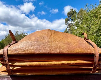 Interwar Irish Leather Document Folio c.1920s–30s – E. W. Seall Ltd Dublin – Hand-Stitched Riding Document and Travel Satchel