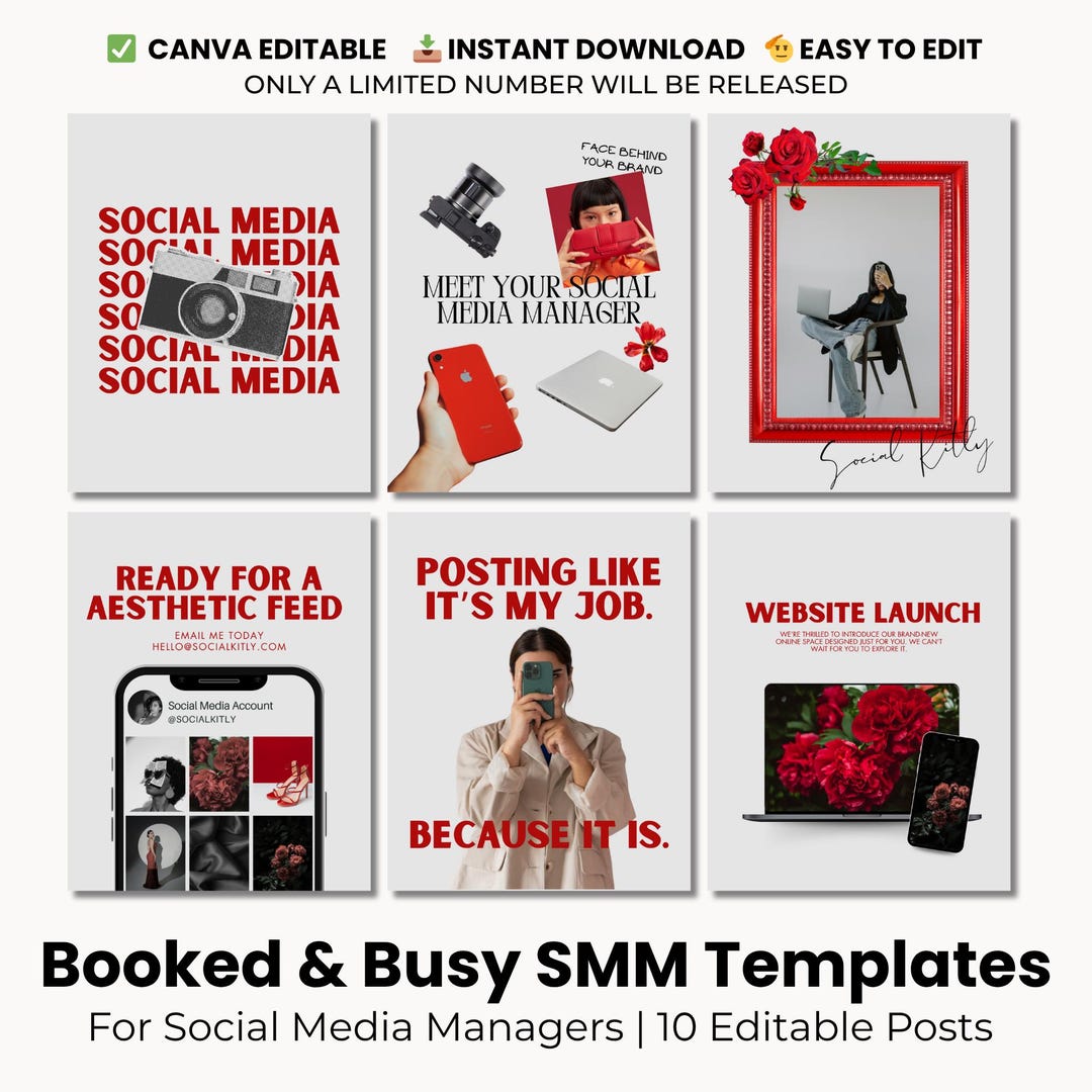10 Canva Instagram Templates for Social Media Managers | Editable Posts ...