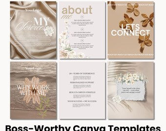 コーチ向けCanva Instagramテンプレート10選 – 編集可能な投稿バンドル、ブランディングキット、ソーシャルメディア、デジタルダウンロード