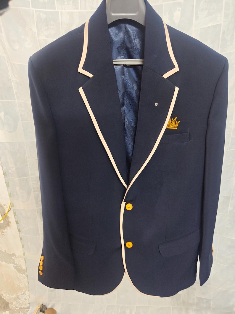 Custom Embroidered Blazer | School Crest, Corporate Uniform, Gold ...