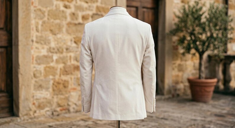 Men's White Tuxedo, Custom Designer Lining, Handmade Formal Wedding ...