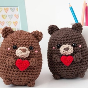 Valentine Cute Cuddly Customizable Crochet Bears