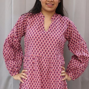 cotton dress Summer dress Midi dress for women, floral dress, Block printed dress, Boho dress summer, Bohemian dress