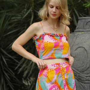 Vacation dress, Beachwear dress, boho Skirt Set, Vacation outfit, two piece set, Matching set,crop top, coord set, summer dress, boho outfit