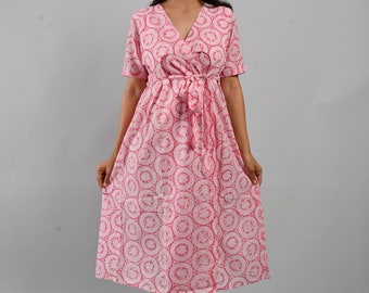 Floral midi dress, Cotton Maxi dresses, summer dress, Printed Dress, Hand Block Print Dress, Boho Dress ,women long dress