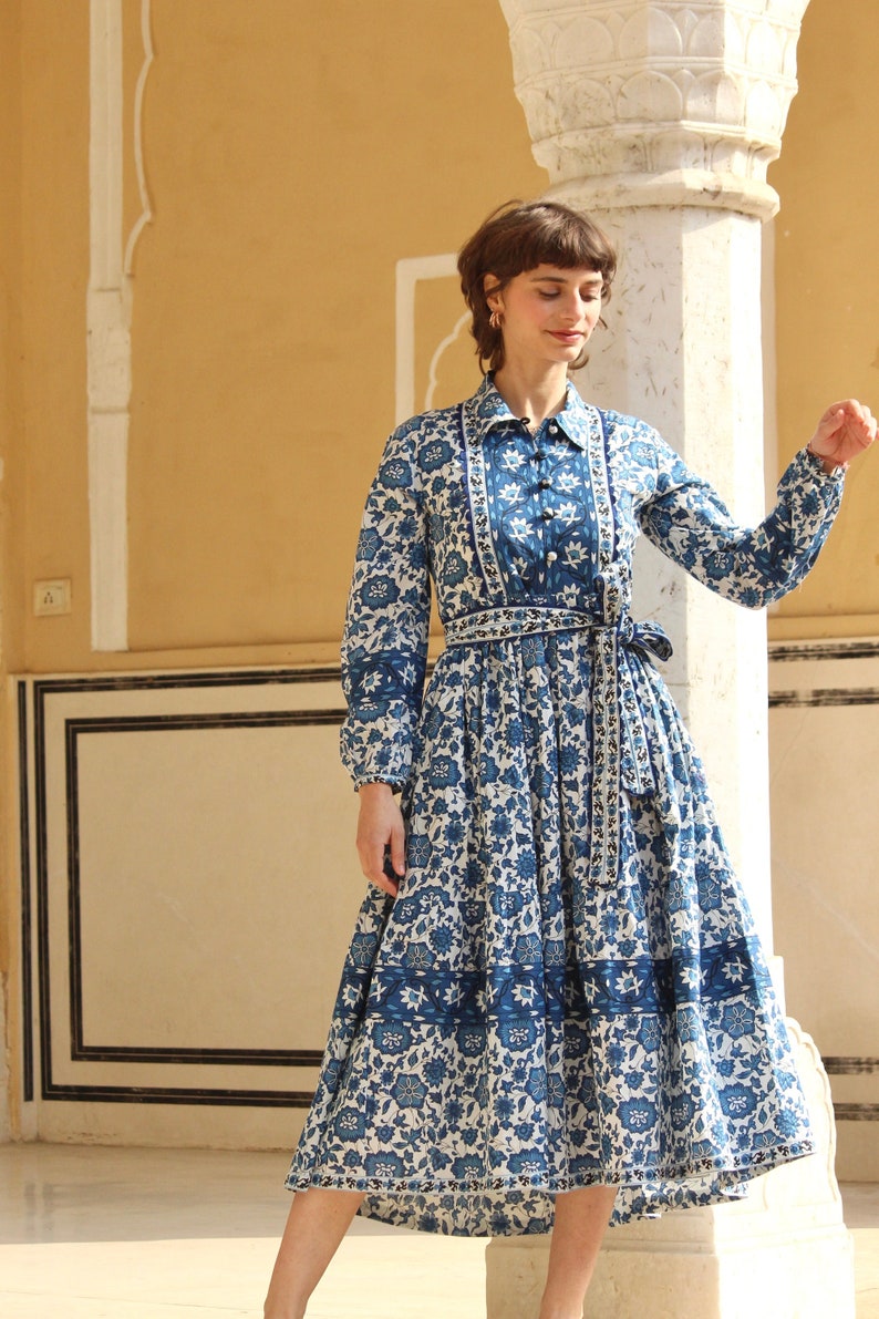 Block print dress, Midi dress, Maxi dress, cotton dress , summer dress