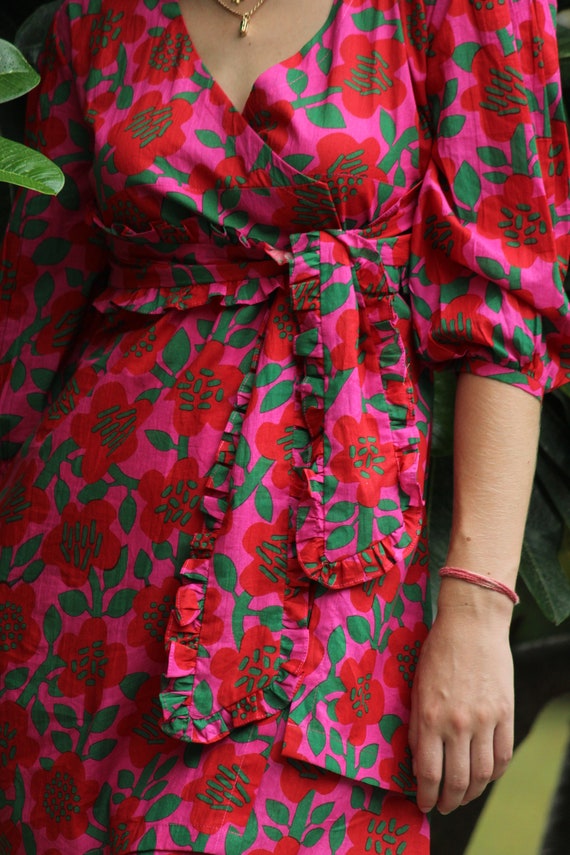 strapless open back dress Keep It Up Fuchsia Pink Puff Sleeve Maxi Dress – Shop the Mint
