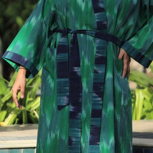 kimono robe women,Ikat dress, cotton kimono,kimono gown, Summer kimono for woman image 5