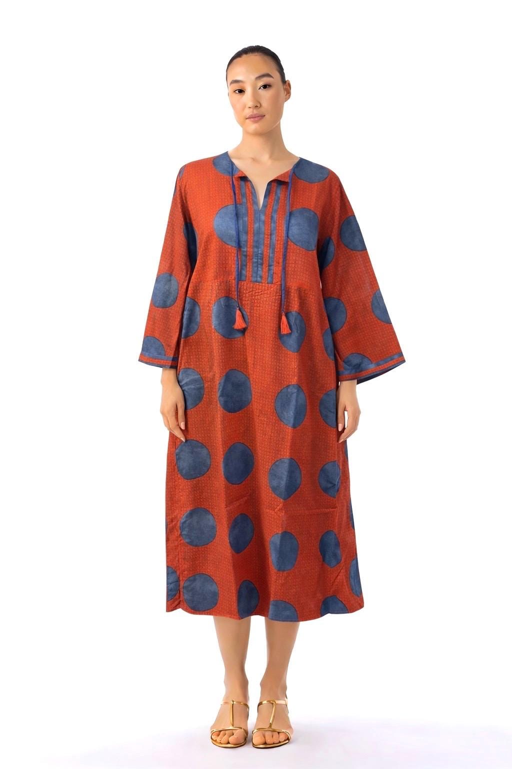 Fall Block Print Dress - Etsy Fall Block Print Dress - Etsy