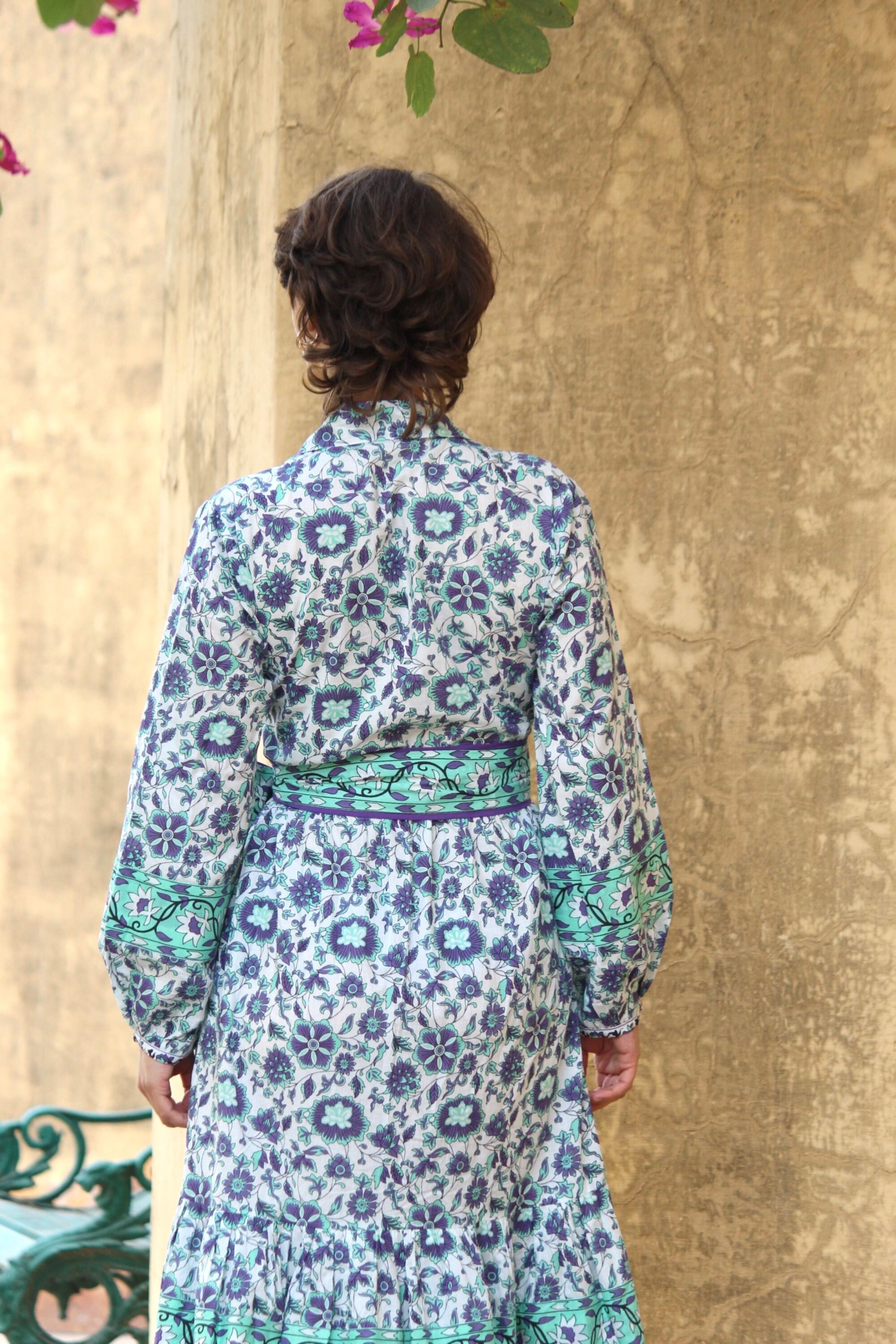 Block Printed Cotton Sun Dress