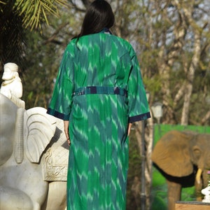 kimono robe women,Ikat dress, cotton kimono,kimono gown, Summer kimono for woman image 6