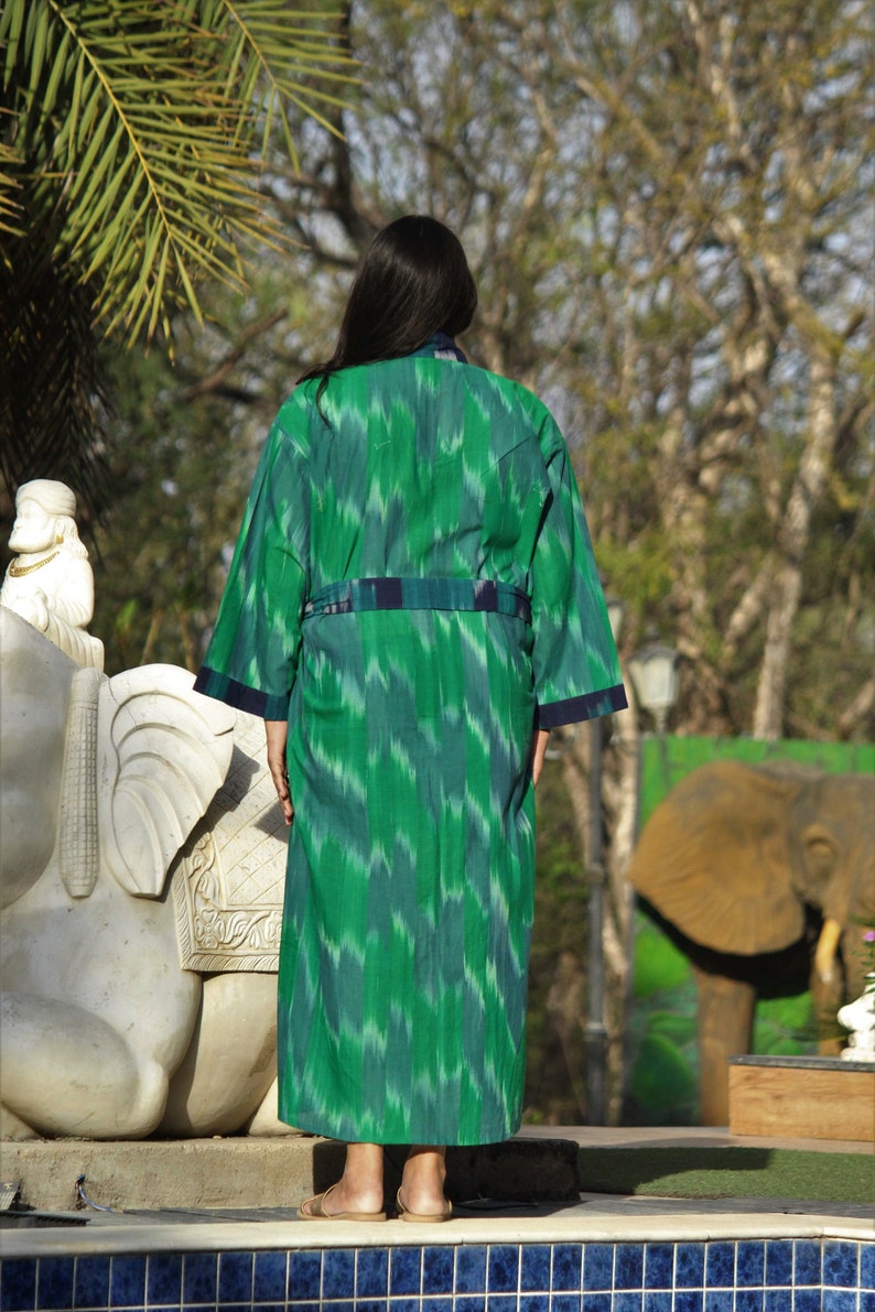 kimono robe women,Ikat dress, cotton kimono,kimono gown, Summer kimono for woman image 6