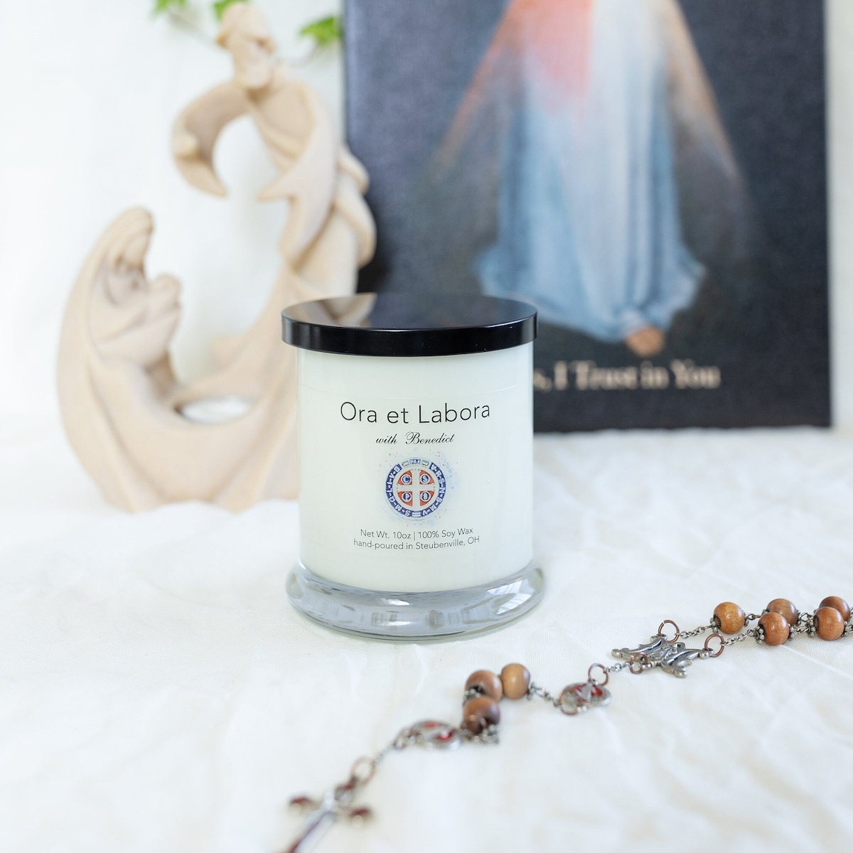Ora Et Labora With Benedict - 10 Oz. Soy Candle - Scent: Incense - Catholic Gift - Etsy